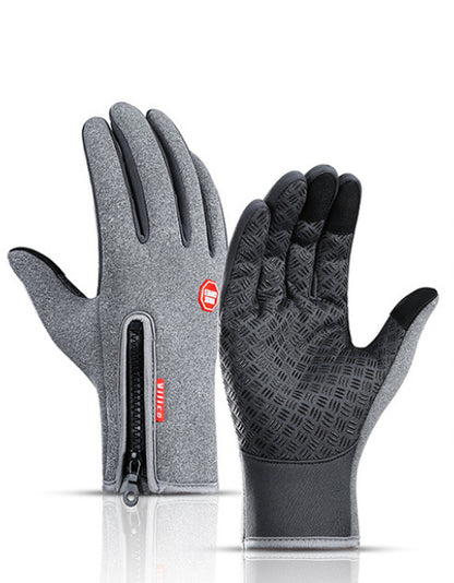 Gants d'hiver pour écran tactile, moto, glisse, gants de sport imperméables avec polaire