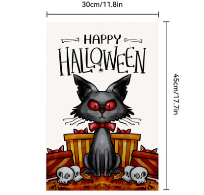 Bannière de jardin d'Halloween, drapeau du Jour des morts, fantôme créatif